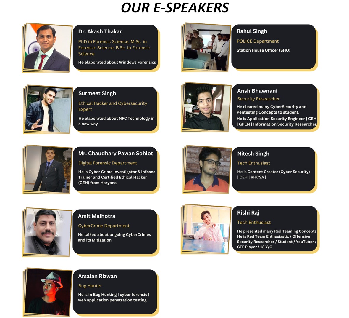 GCS Council expert speakers and faculty at K.K. Wagh Arts Commerce and CS College Nashik cybersecurity webinar