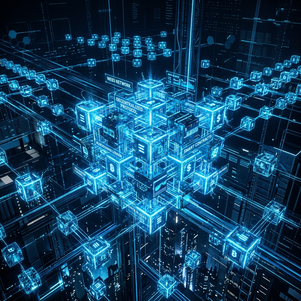 Futuristic Web3 Blockchain graphic for GCSC Web3 Hackathon